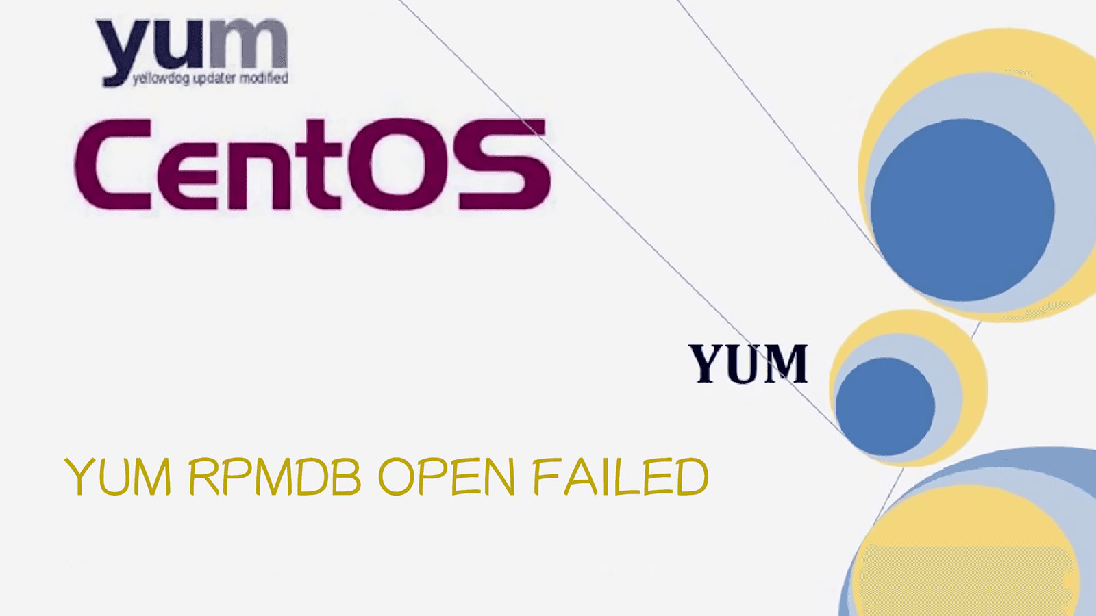 fix the problem "yum rpmdb open failed" when installing apps on CentOS 7